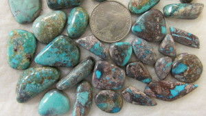 Bisbee Turquoise Cabochons at Tucson Lapidary