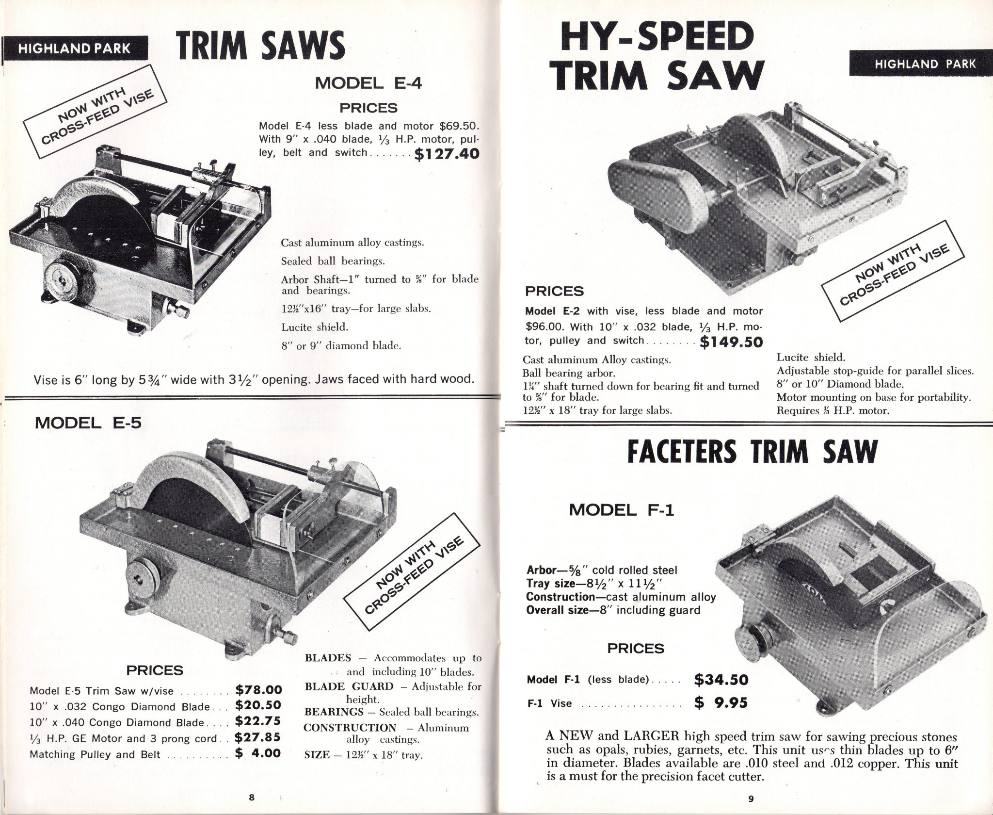 Combination Trim & Slab Saw, Lapidary Saws