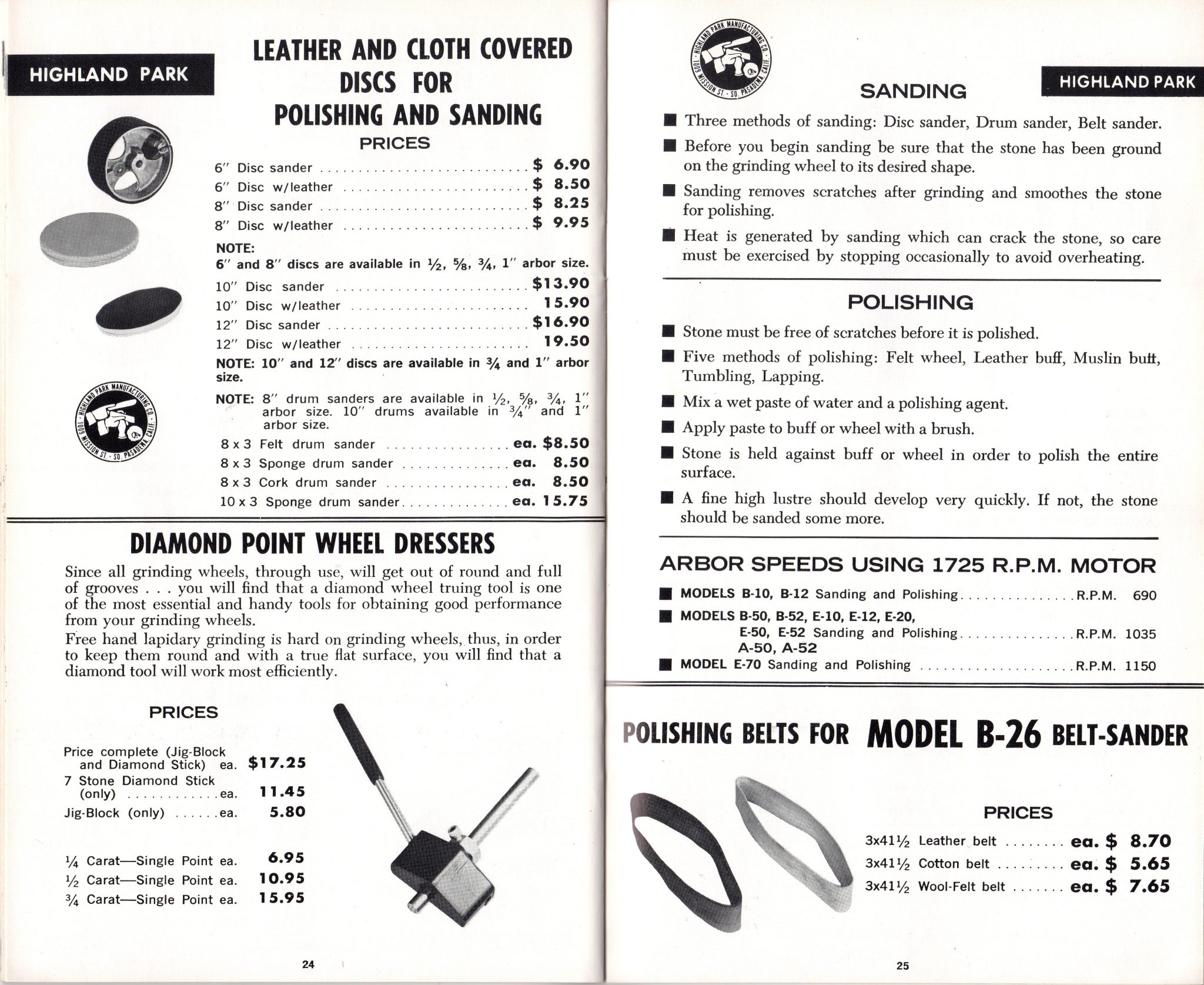 highland park lapidary combination units